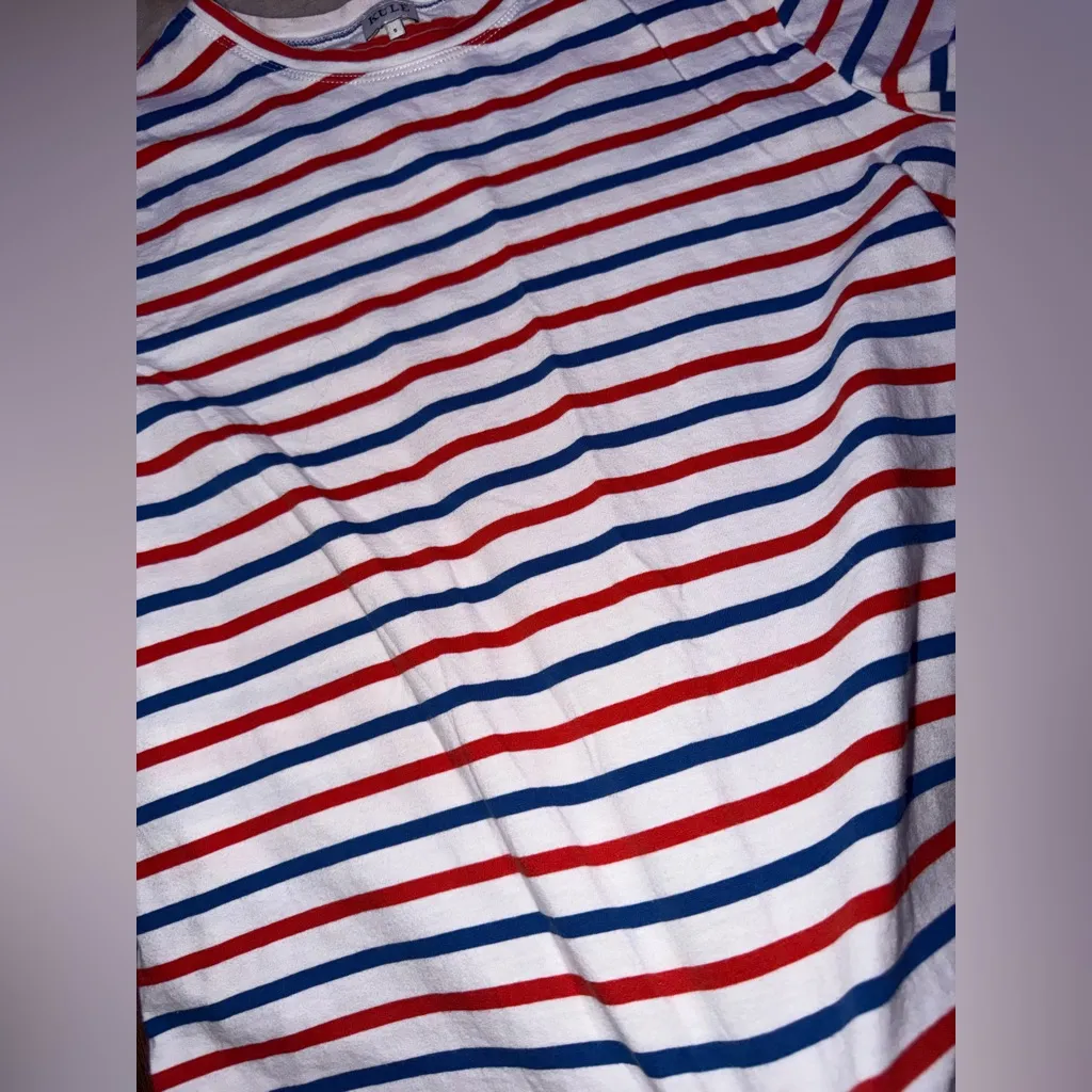 KULE The Modern
short sleeve | RELAX fit tee shirt striped in red / blue S $110 - Image 5