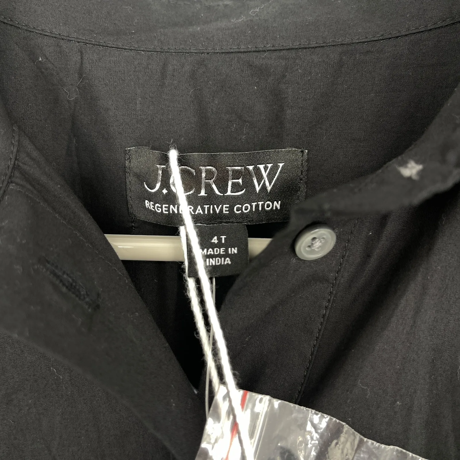 J.Crew TALL Elena shirt dress cotton poplin Black Size 4 TALL NWT Quiet Luxury - Image 5