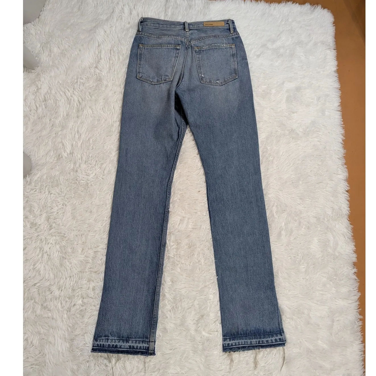 GRLFRND Natalia Distressed High Rise Straight Jeans Size 27 - Image 10
