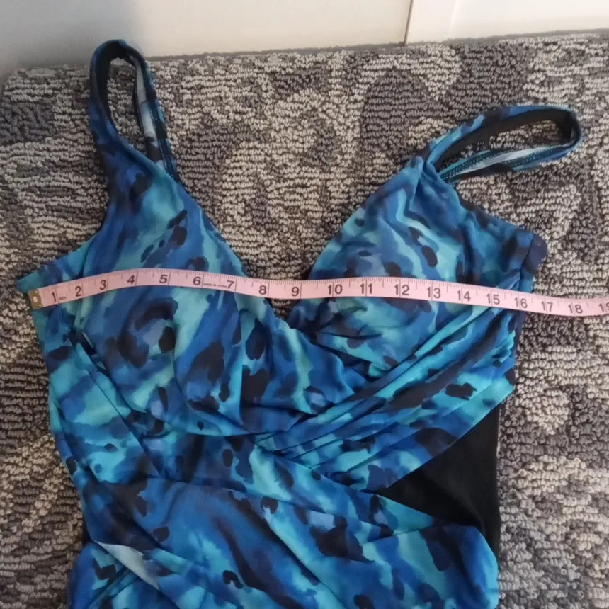 Miraclesuit Blue One Piece Swimsuit Tummy Control Slimming Womens Xl - Image 6