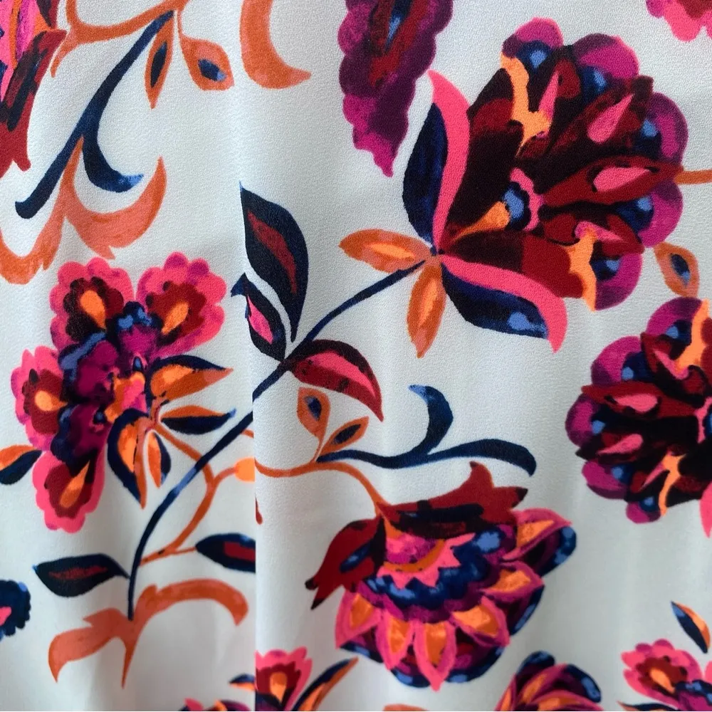 Express White & Pink Floral Print Halter Style Sheath Dress Size 4 - Image 14