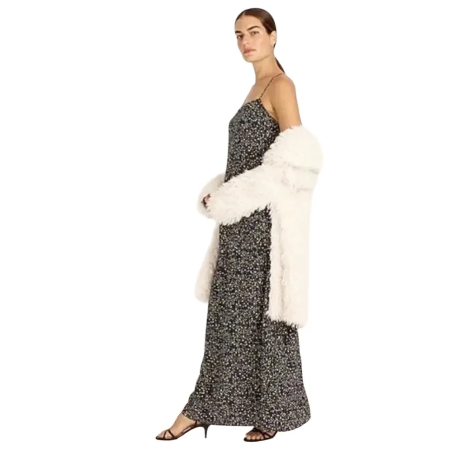 J. Crew Ruffle-back 100% silk dress in starry sky print Size 14 NWT - Image 5