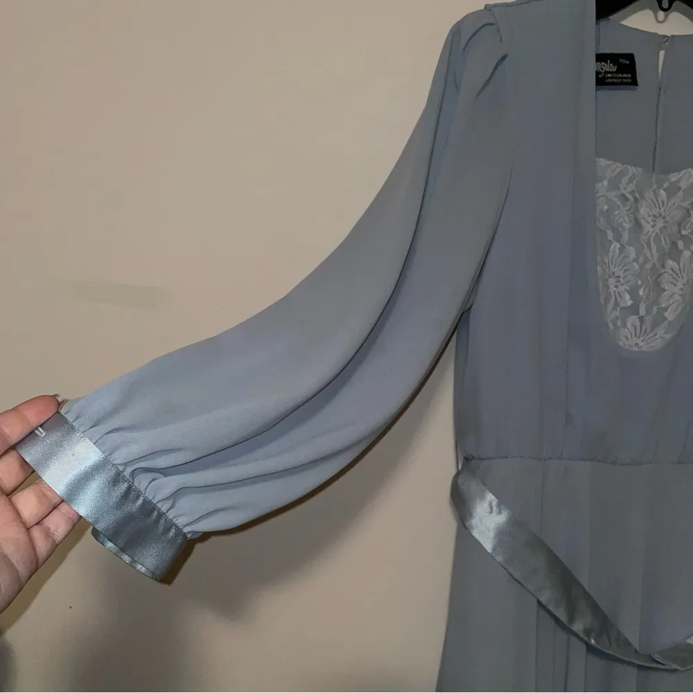 Ursula of Switzerland Long Sleeve Elegant Blue Mother of the Bride Dress Size 15 - Image 5
