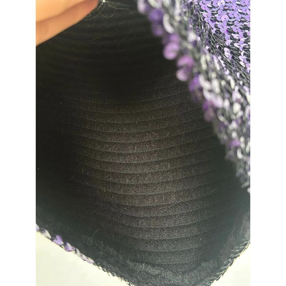 Vintage Small Partique Disco All over Sequin Purple Tank Top Party Club ILGQU - Image 8