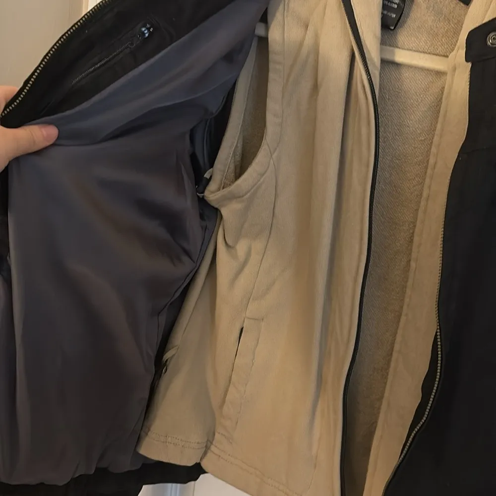 HARLEY DAVIDSON Black Zip Up Detachable Vest Size Large Motorcycle Jacket - Image 3