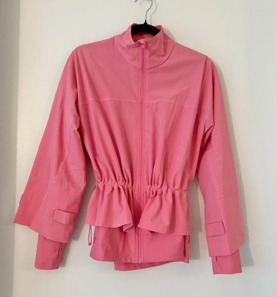 Sweaty Betty Fast Lane Running Jacket Peony Pink Size S NWT - Image 6