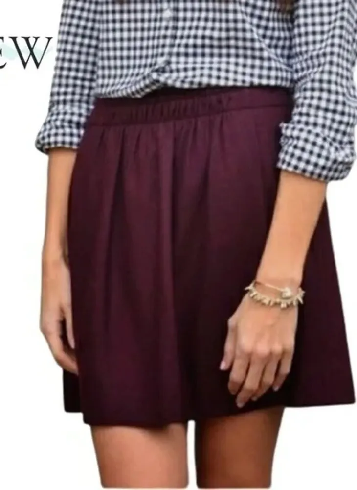 J.Crew Purple Wool Blend A-Line Skirt with‎ Back Zip - Image 2