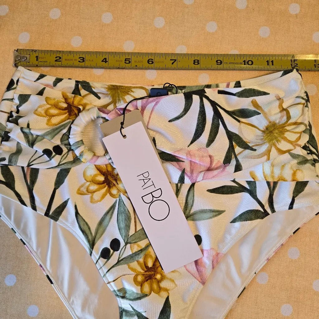 PatBO NWT Jasmine High Waisy Circle Sash bikini bottom M Pink Size M - Image 8