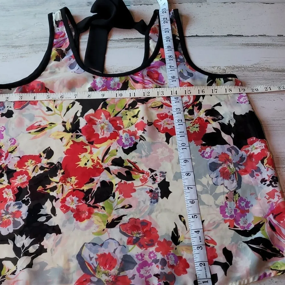 Vintage 90s, Y2K | Wet Seal | Sheer floral blouse with tie in back | Siz… - Image 7