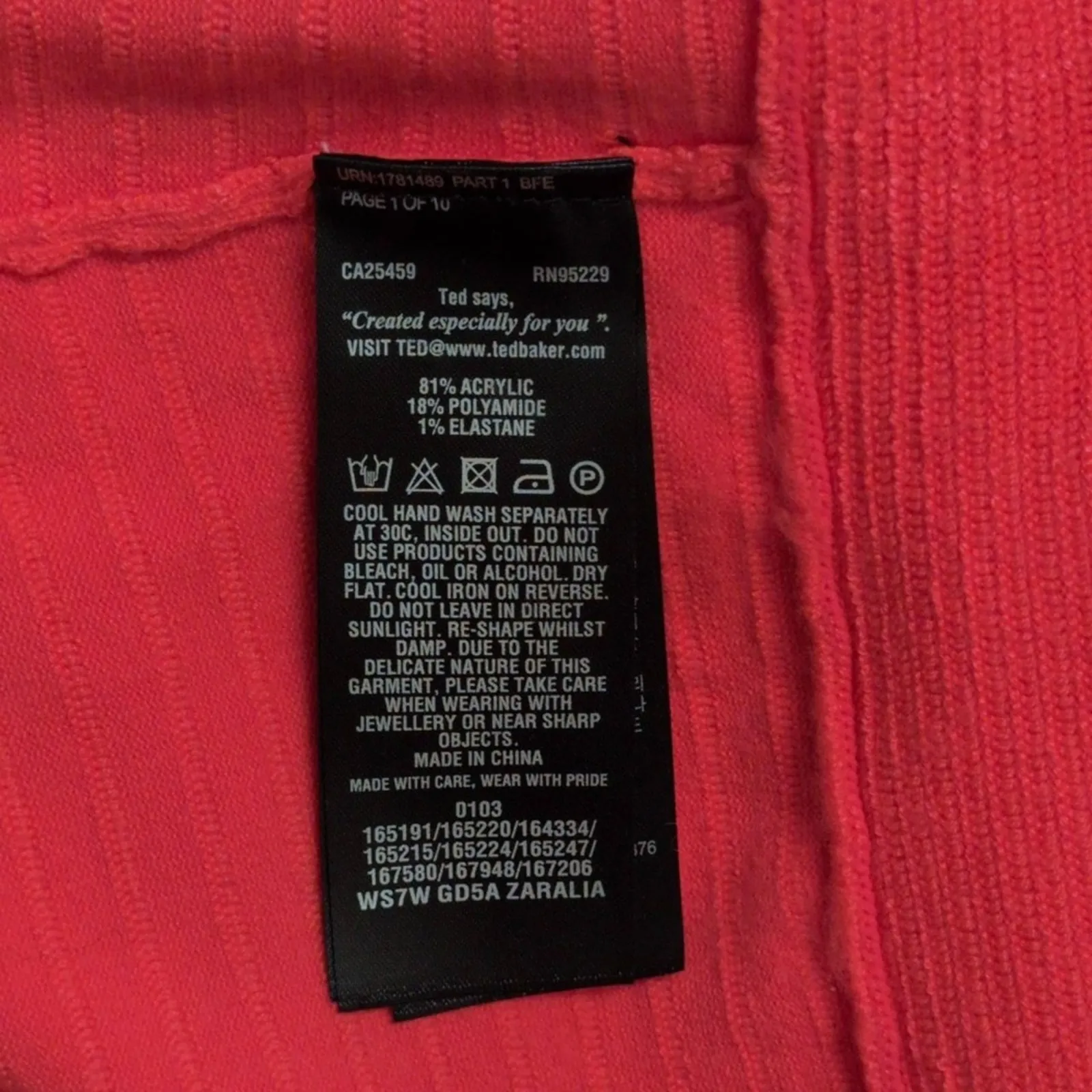 Ted Baker Mid Orange Zaralie Jacquard Skater Dress Sleeveless Scallop Flare 8 L - Image 9