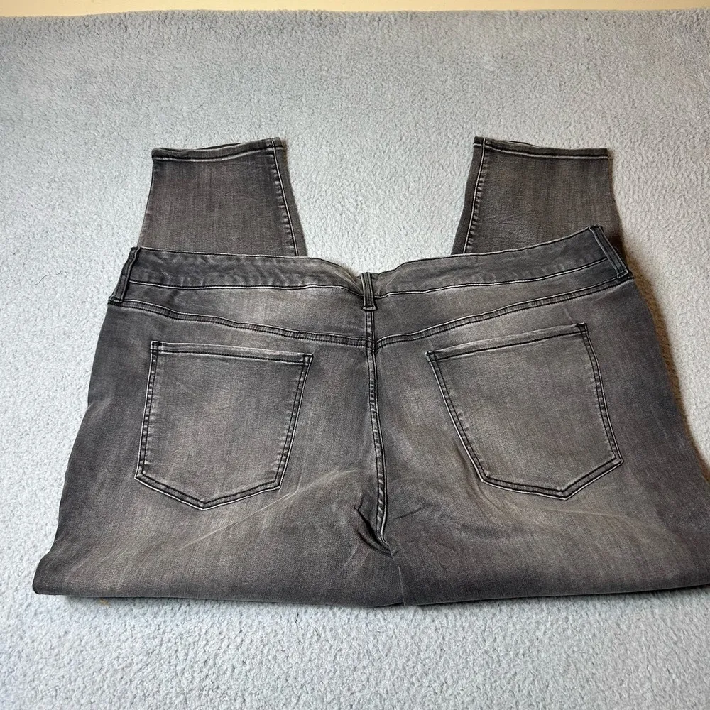 Terra & Sky Jeans Womens 26W‎ Petite Distressed Grey High Rise Skinny Jeans NEW - Image 3