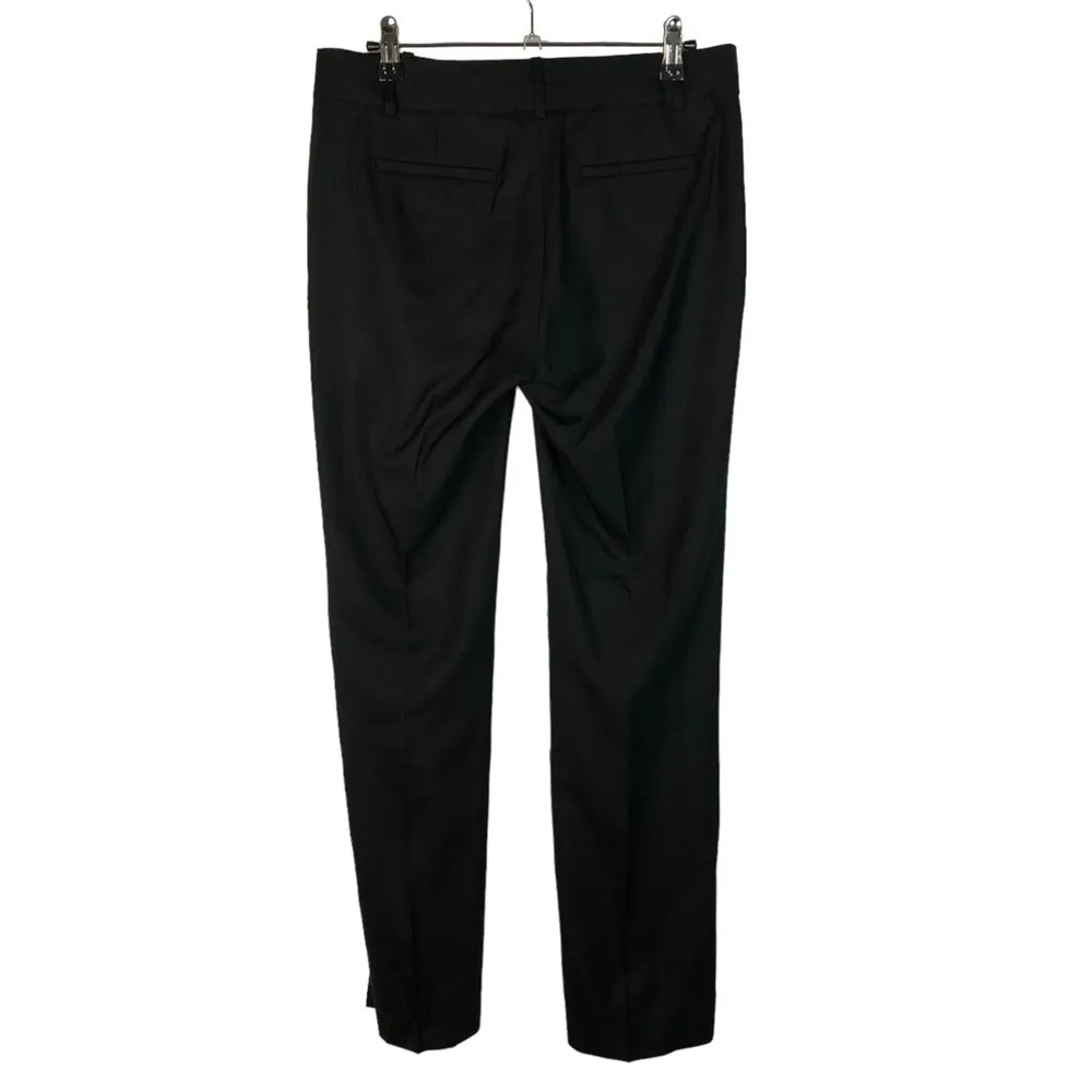 J. Crew Black Super 120s Wool Wide Leg Dress Pants 0 - Image 2