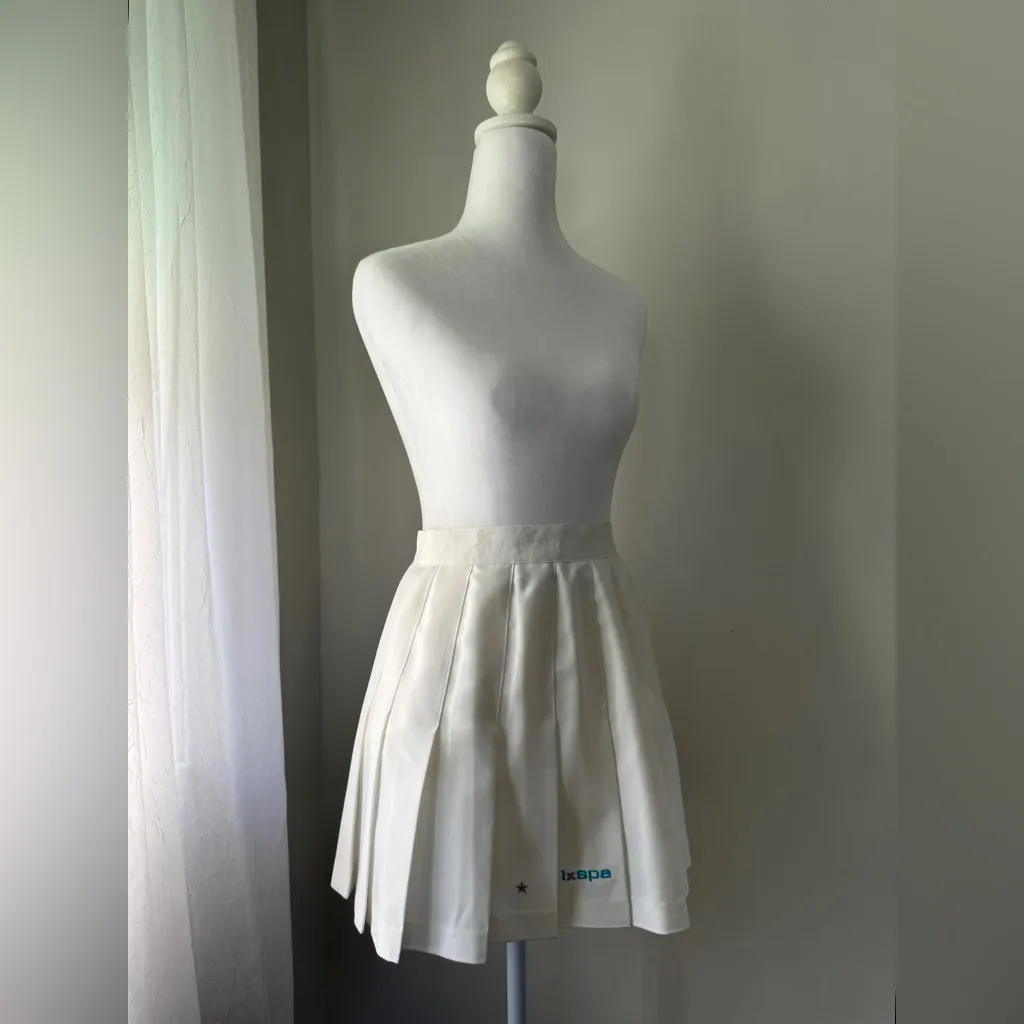 Vintage ‘90s IXSPA 2000 by Jamie Sadock White Pleated Athletic Mini Skirt Size 8 - Image 5