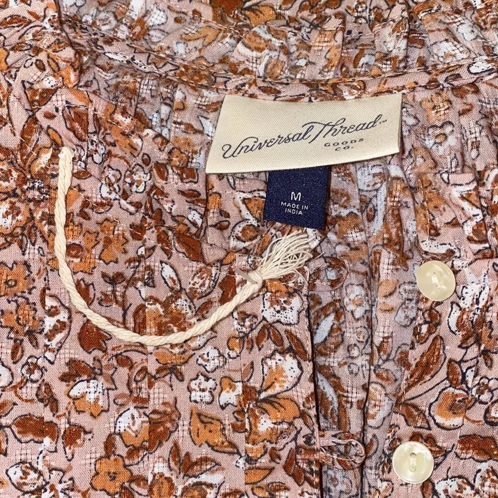 ✨ NWOT✨Universal Thread Floral Long Sleeve Ruffle ✨ - Image 3