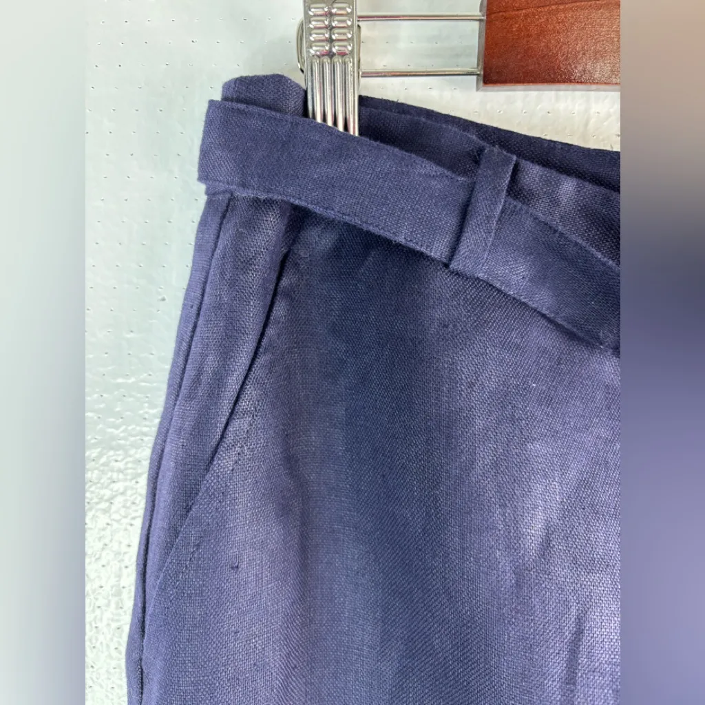 Lauren Ralph Lauren 12 Linen Midnight Blue Pencil Knee Skirt - New! - Image 7