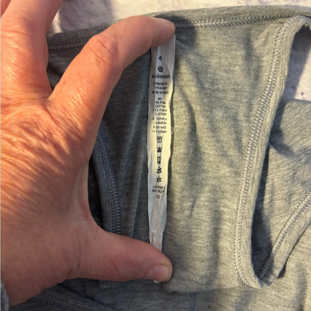 Lululemon Refresher Racer Back Tank Dress Gray Midi/Maxi sz 4 Athletic - Image 4