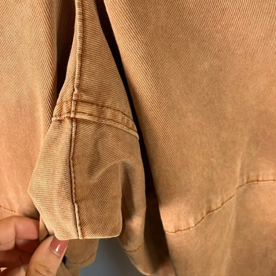 Old Navy Womens Cargo Pants High-Rise‎ Elastic Waist Tan Cropped XXL Plus Size - Image 9