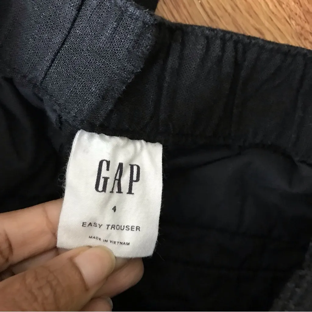 GAP Linen Easy Trouser Black Wide-Leg Pants - Image 4
