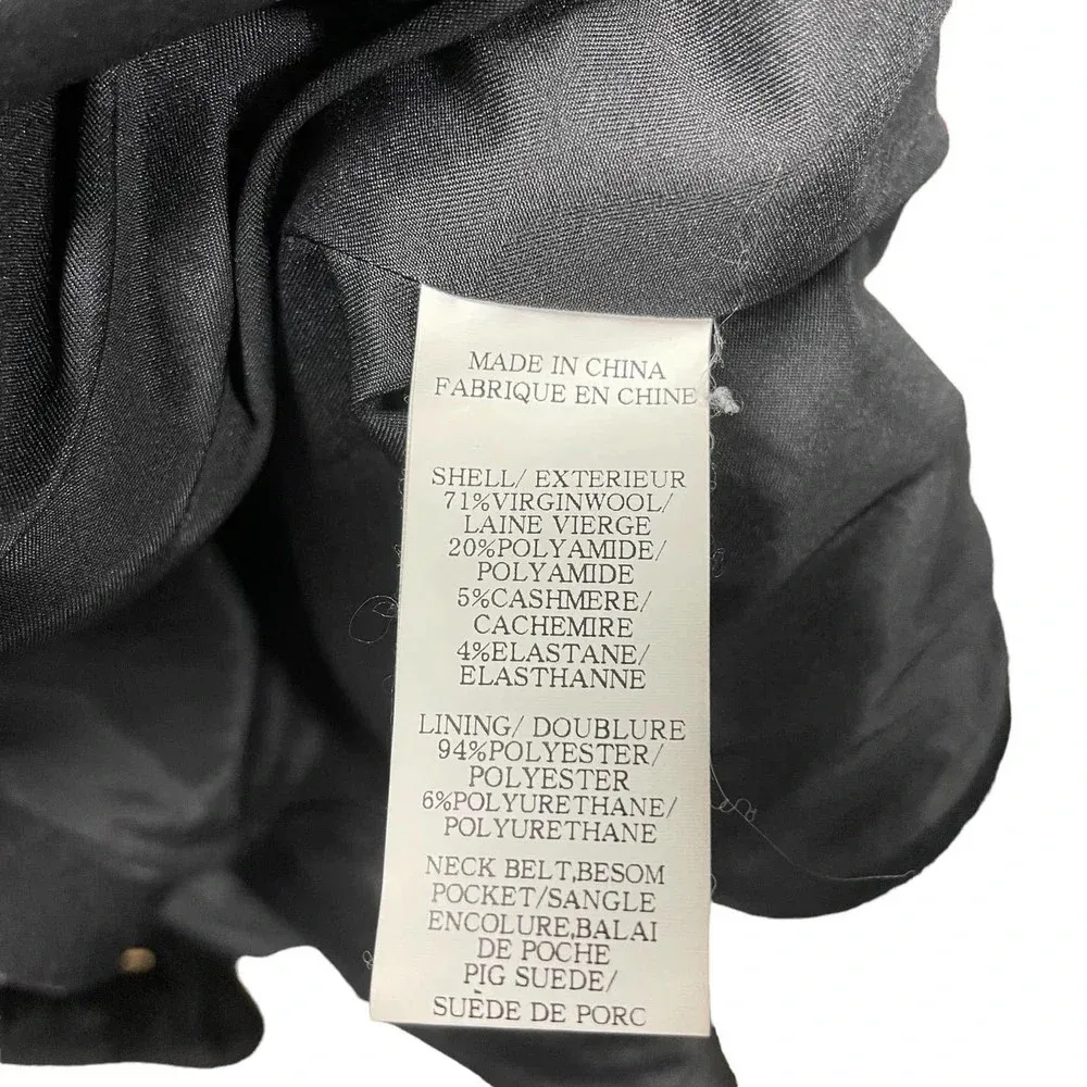 Theory Black Wool Danjio Cape Poncho Jacket Coat Size Large‎ - Image 11