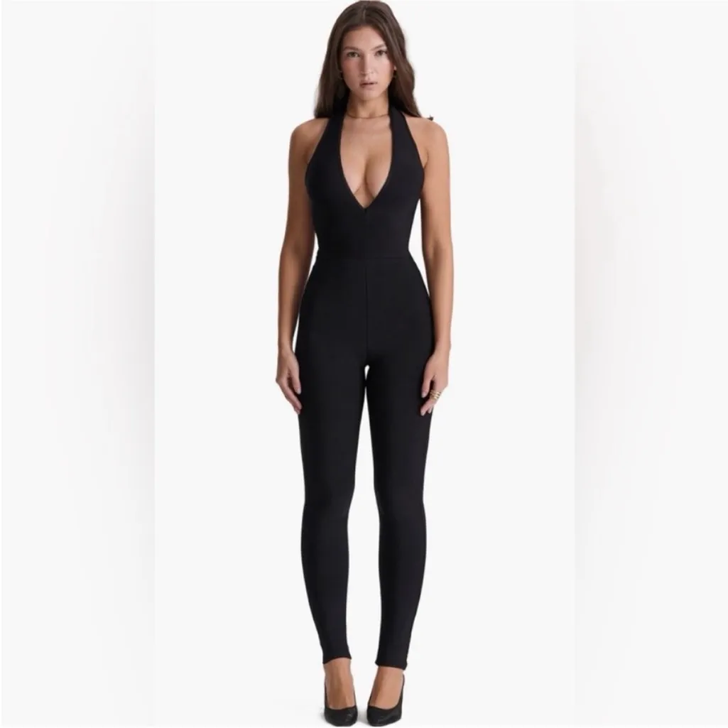 House of CB Anaise Plunge corset Jumpsuit NWOT size M bandage‎ bodycon - Image 12