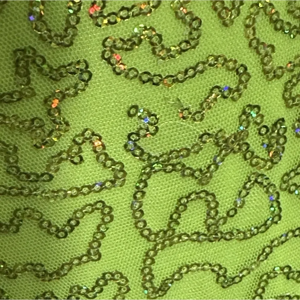 Zum Zum Green Sequin Halter Gown 1 XS XXS Prom Formal Low Open Back Mermaid Size undefined - Image 7