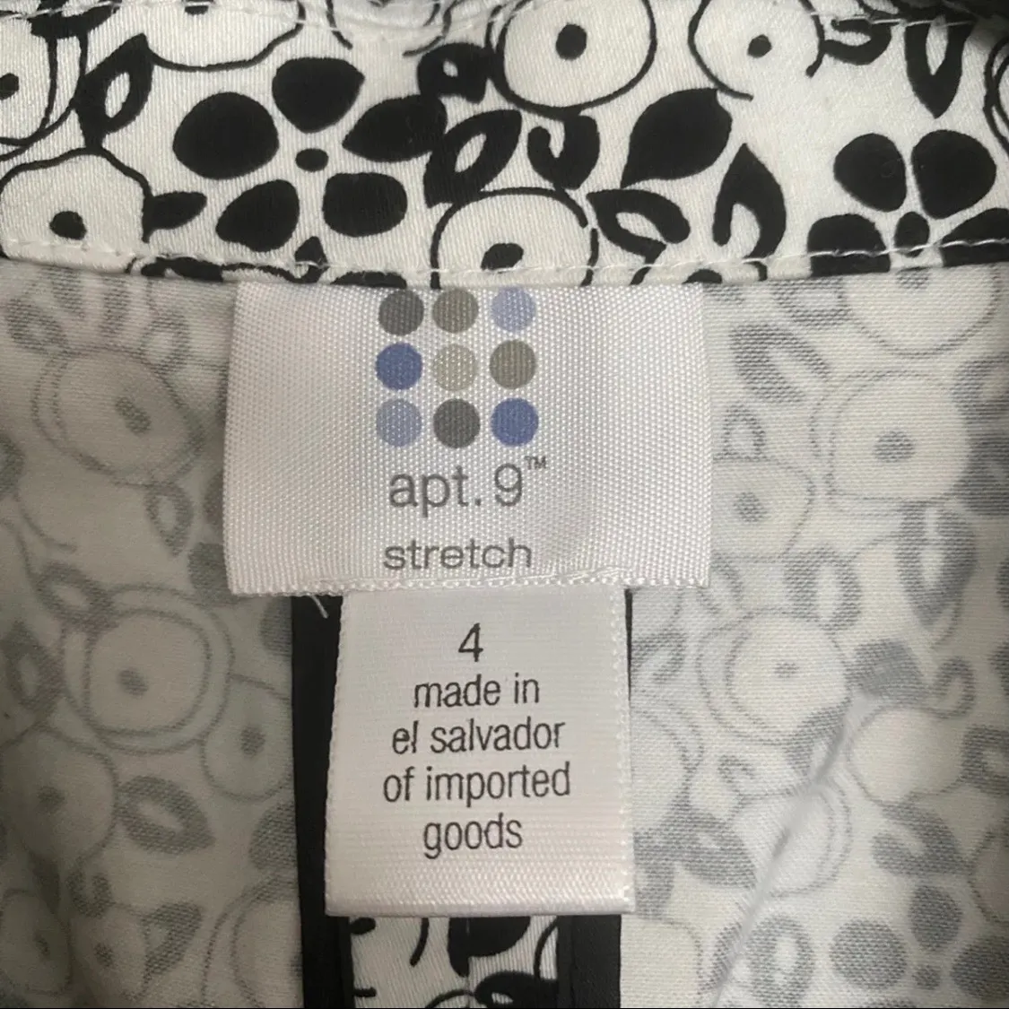 NWT  Black white floral georgette blouse/jacket - Image 8