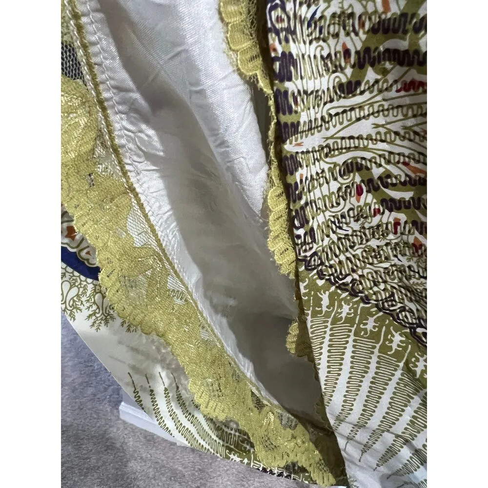 Edme & Esyllte Anthropologie Floral Print Dress 100% Silk Women's XS Old Money - Image 9