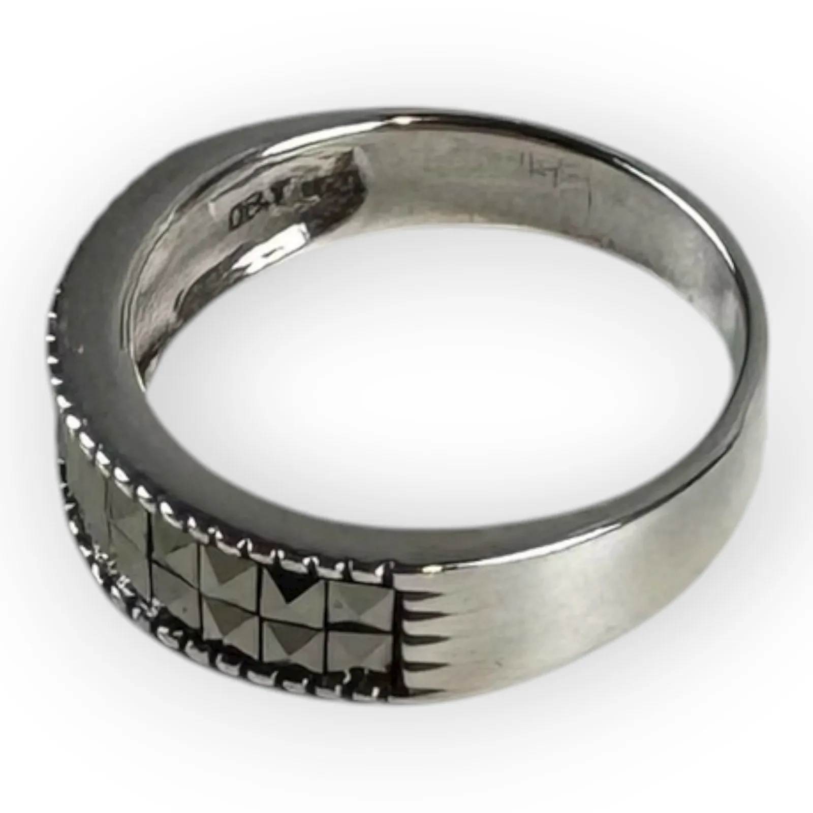 Vintage Statement Ring Size 8 Silver - Image 5