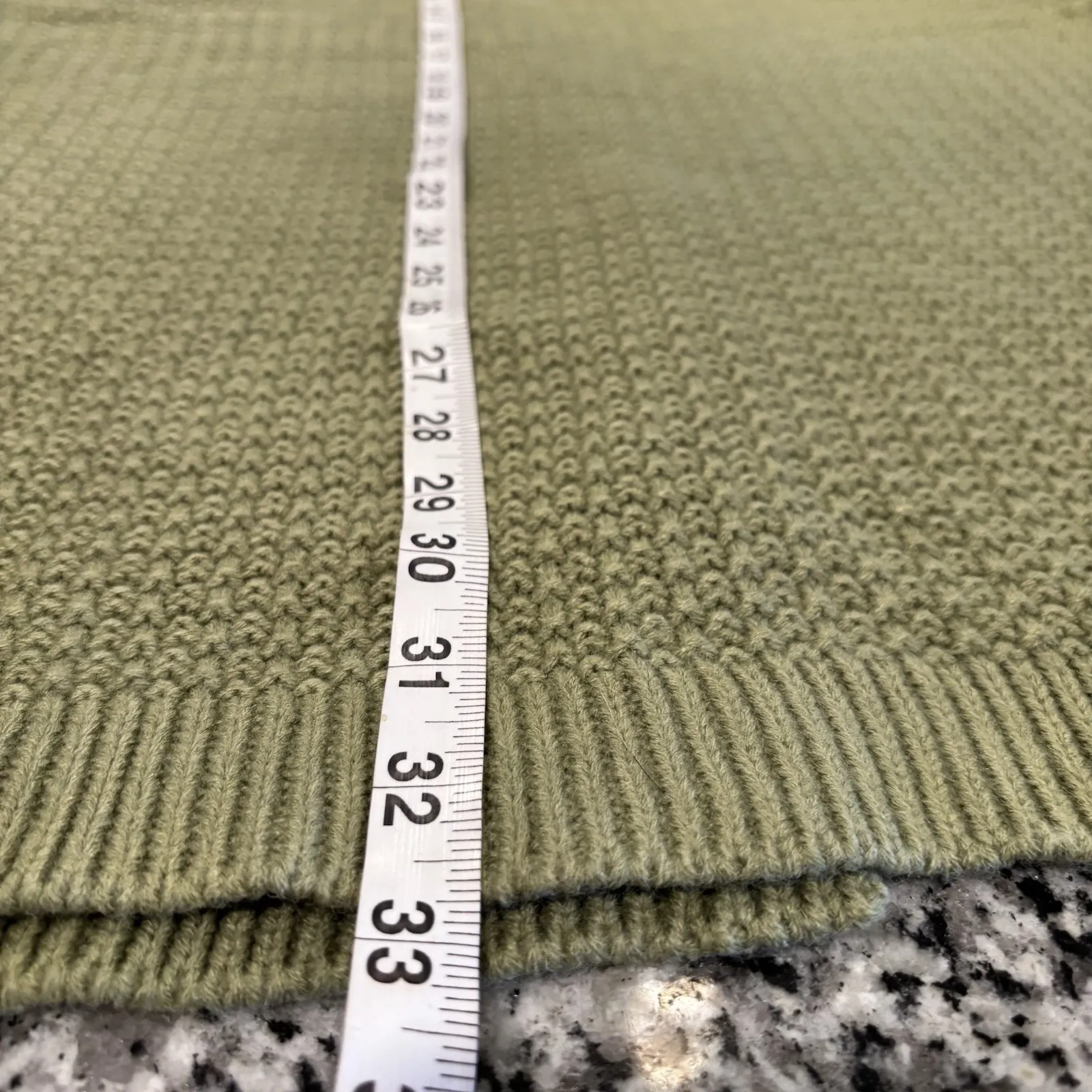 MEROKEETY Fashion Cozy Olive Green Textured Knit Open Front Cardigan Size Small - Image 9