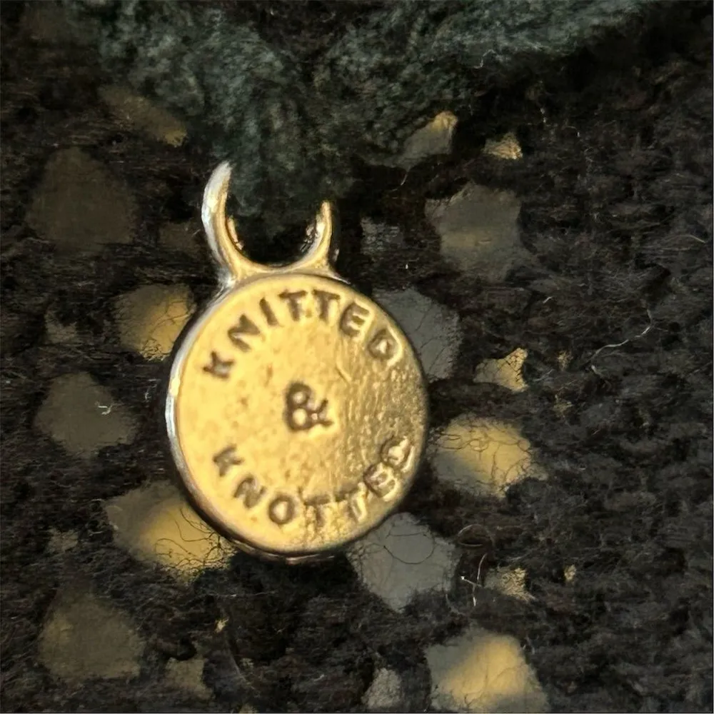 Anthropologie Knitted & Knotted Women's Black Cardigan Sweater Size M Open Front - Image 6