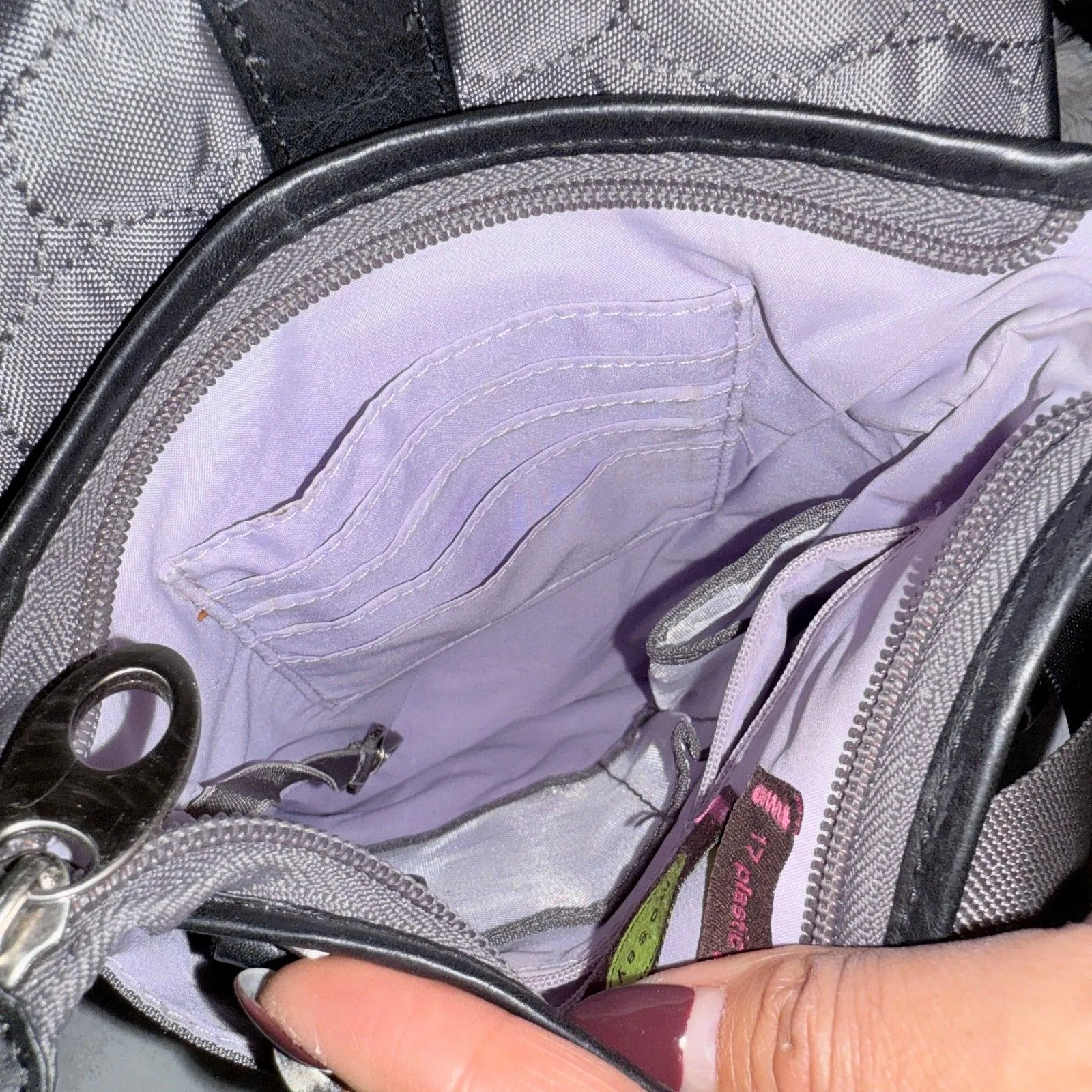 Mosey Life by Baggallini Caster Gray Nylon Multi Pocket Travel Utility Bag - Image 6