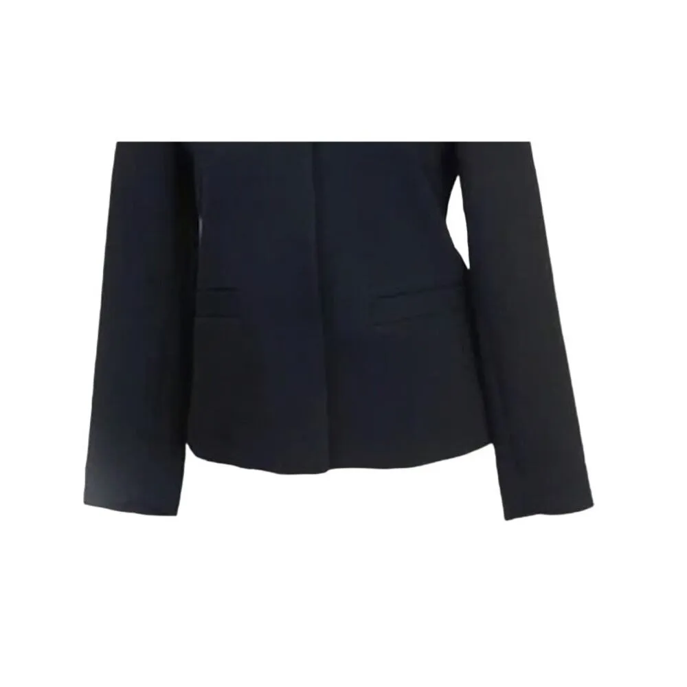 ZARA Professional Button Down Long Sleeve Suit Blazer Lined M Black #2967 - Image 7