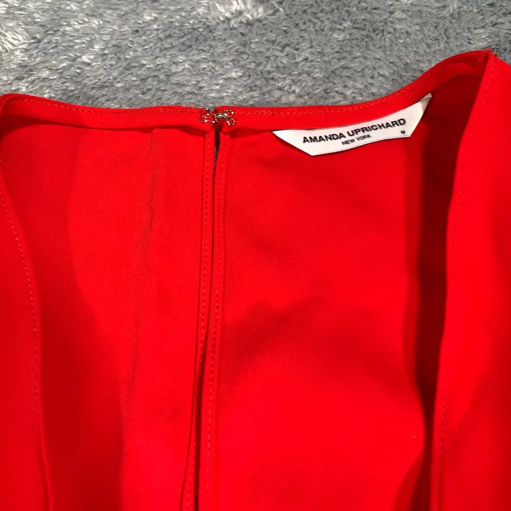 Amanda Uprichard Susannah Red Long Sleeve Dress - Image 6