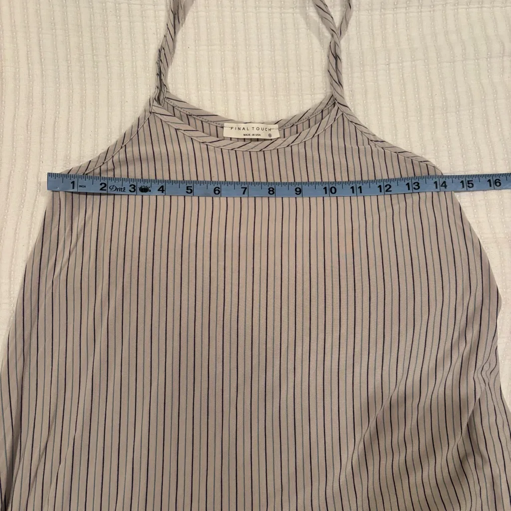 Finaltouch Boutique Women's Striped Fairy Hem Maxi Dress Pockets Size Small - Image 8