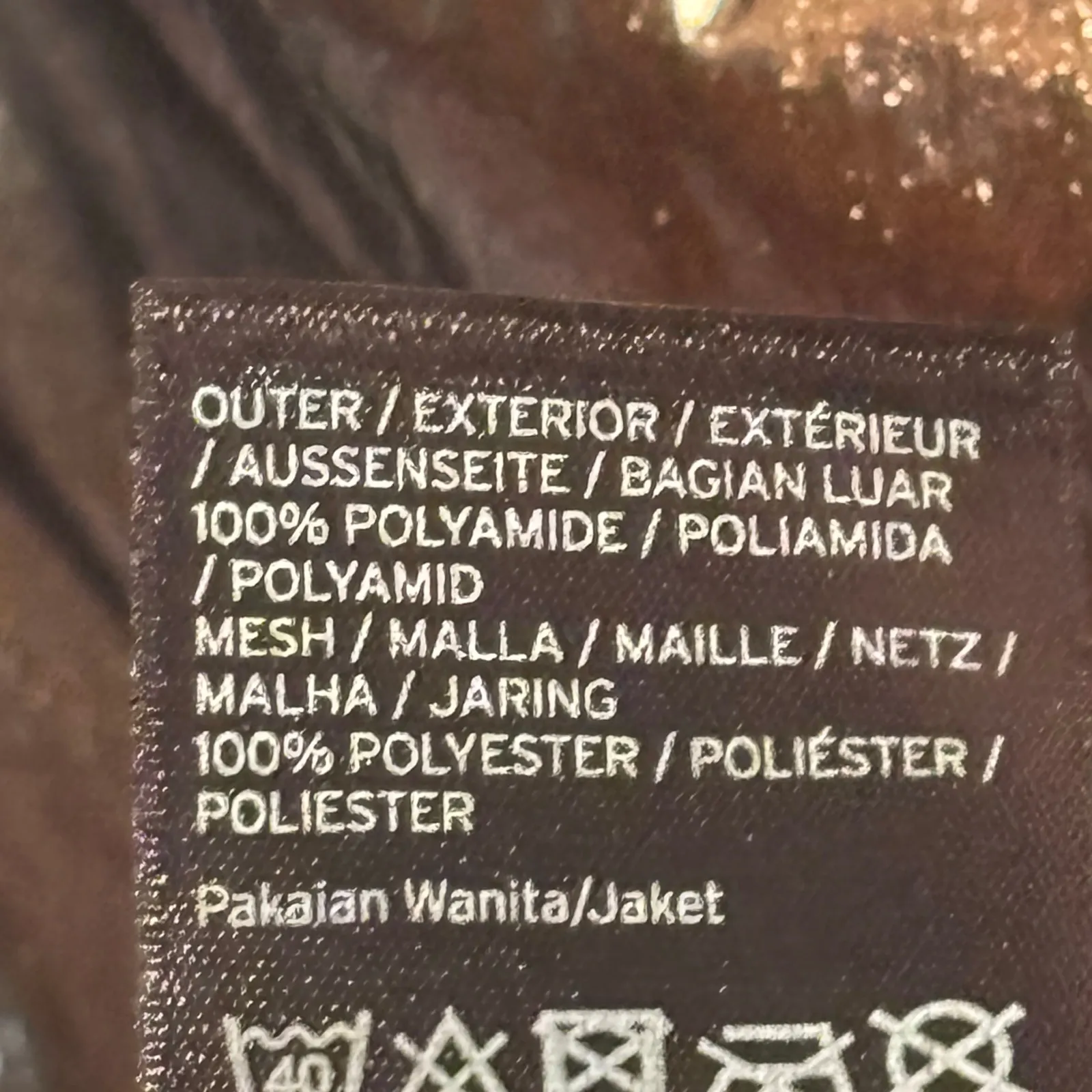 Ivy Park  Metallic Half Zip Pullover Jacket - size Medium - Image 7