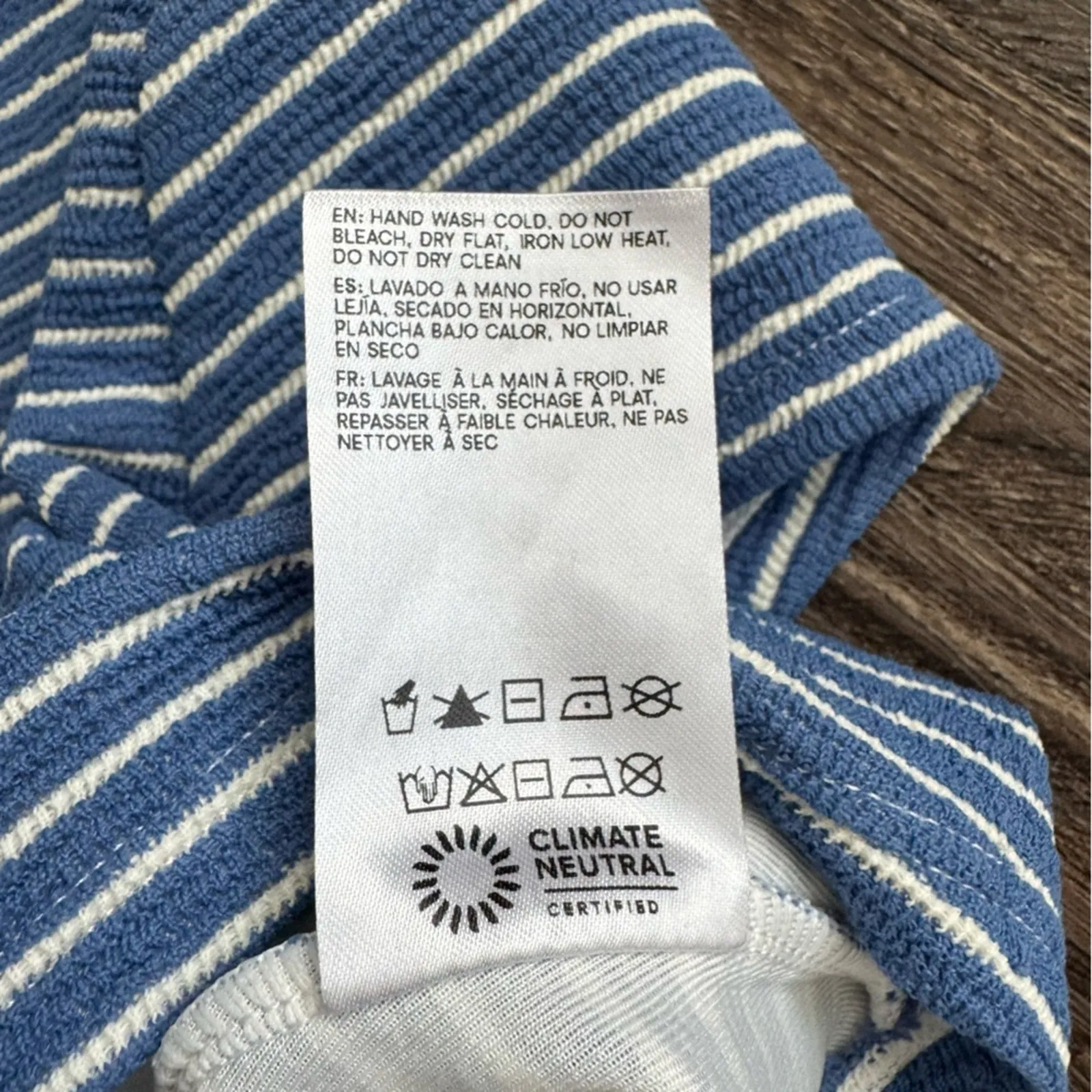 Reformation Paloma Knit Top in Blue and White Stripe S - Image 6