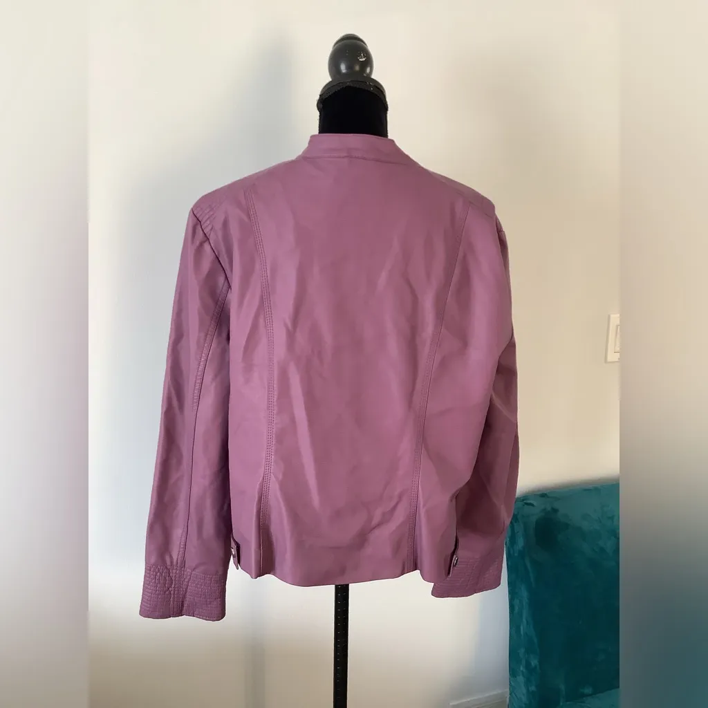 Modern faux leather jacket 💖💖💖 Pink Size XXL - Image 4