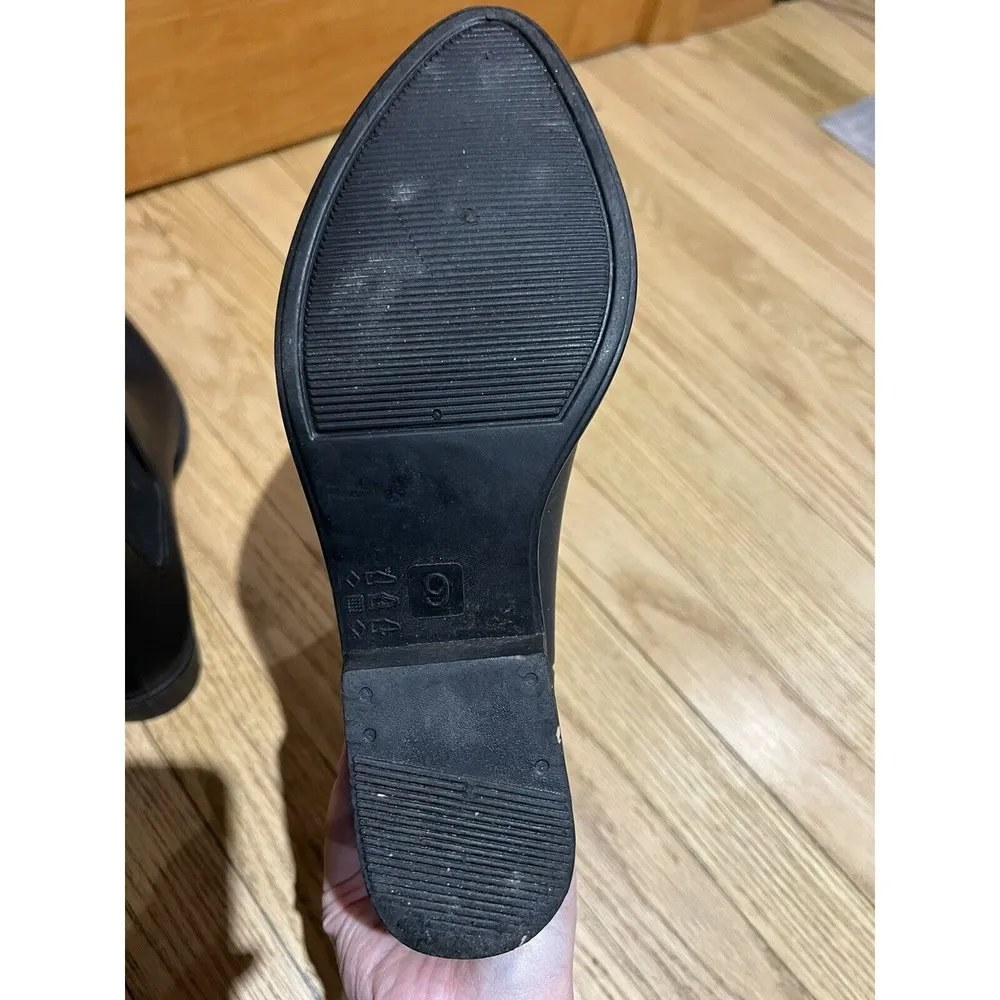 Anthropologie Jeffrey Campbell Black Cloudy Waterproof Chelsea Platform Boots 9 - Image 7