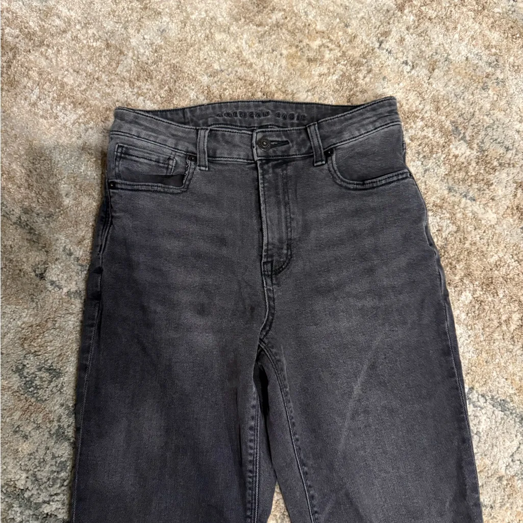 American Eagle Outfitters | Mom Jean high waist charcoal jeans size 2 - Image 8