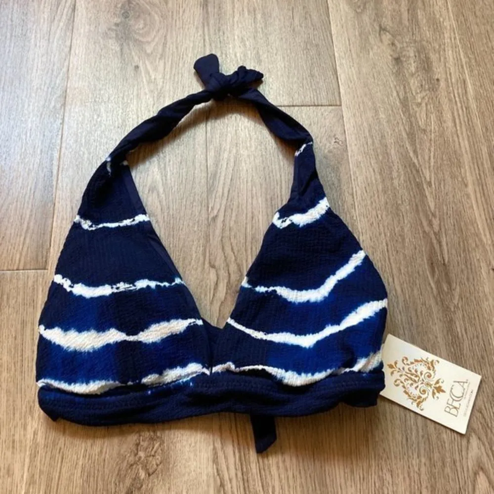 Becca Iconic Swim Halter Tie Dye Bikini Top Size D NWT - Image 2