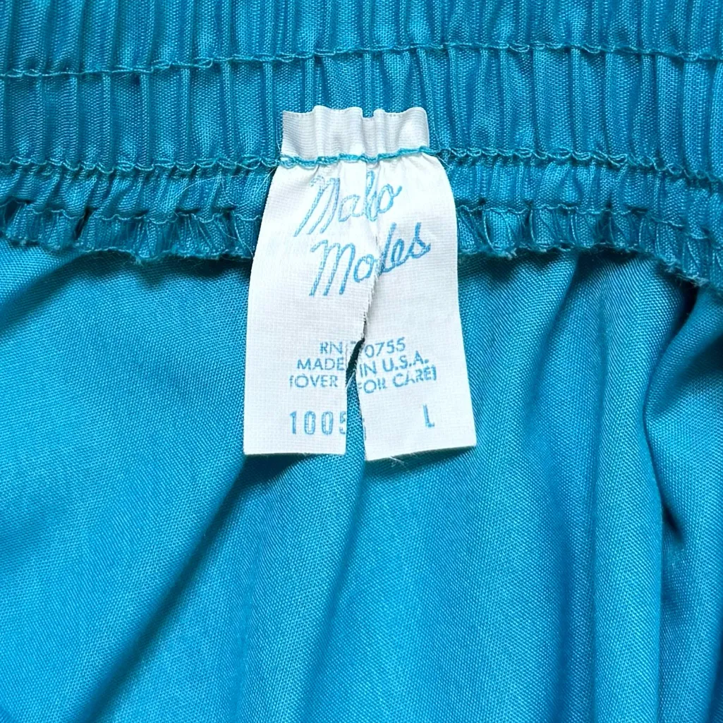 Vintage Ruffle Skirt Malco Modes Square Dancing Western Cottagecore L Large Blue - Image 4