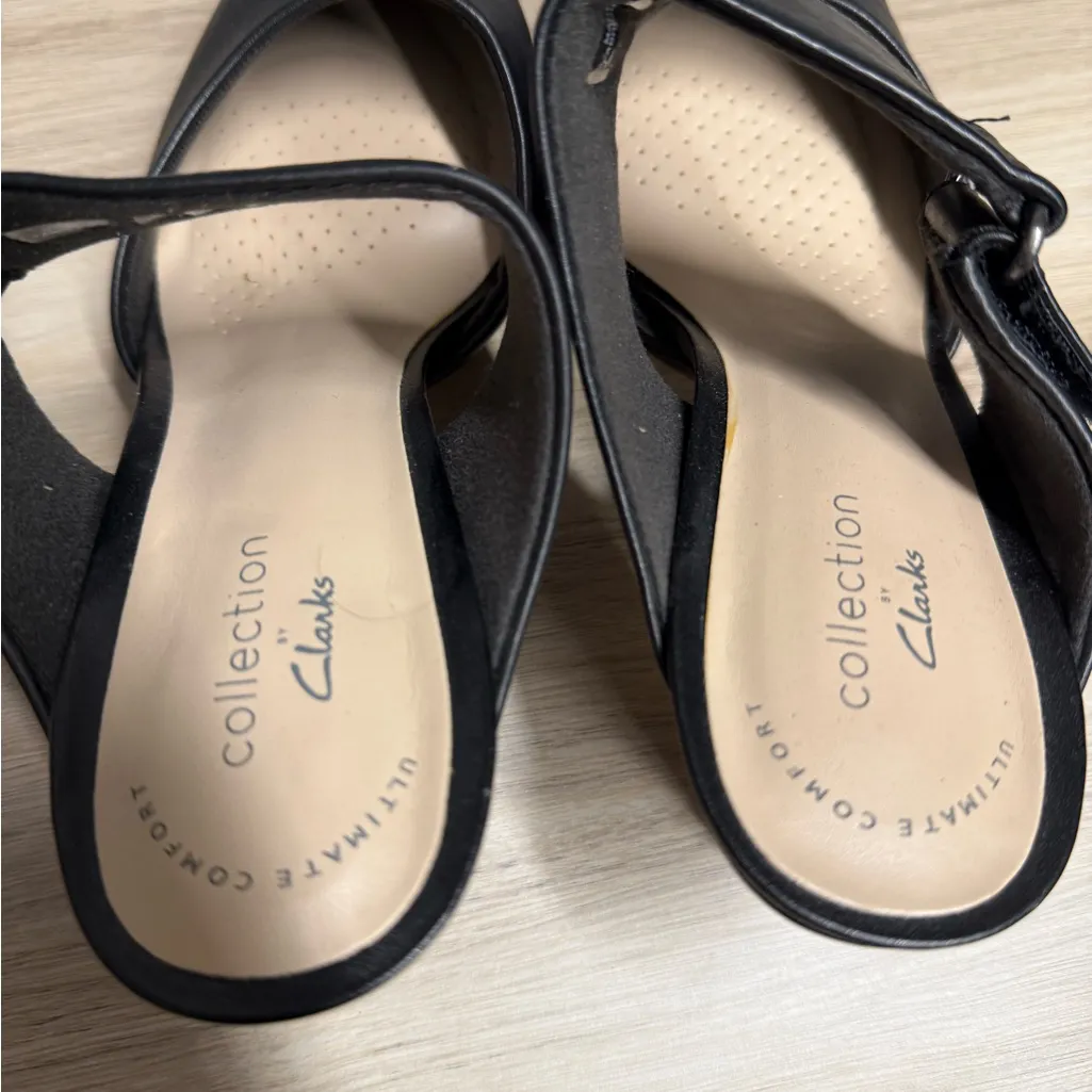 Clarks Illeana Daisy Women's Black Heeled Mules - Image 5