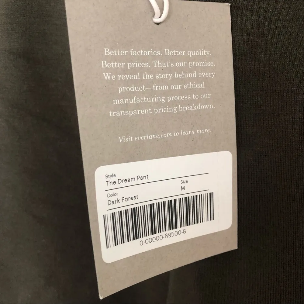 Everlane the Dream Pant Dark Forest Green Medium New - Image 3