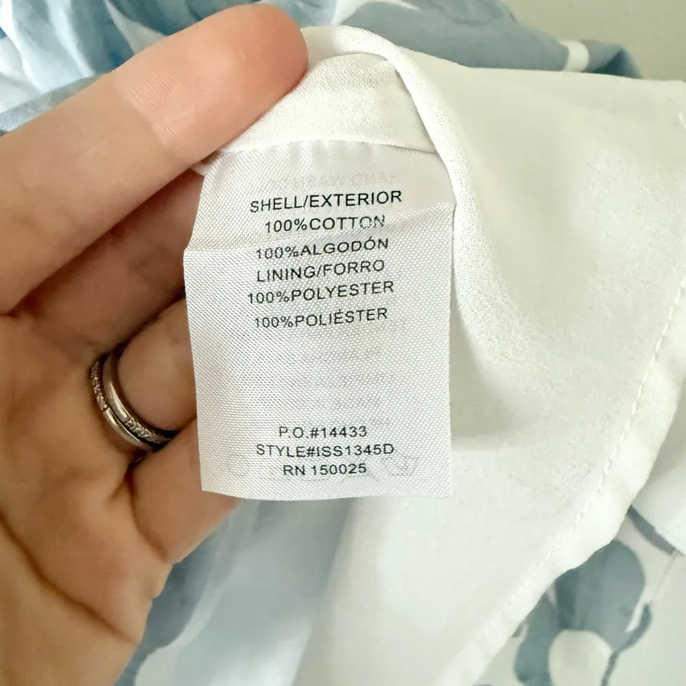 Jacquie The Label Tiered Dress with Ruffle Sleeve in Gray & White Floral - Image 7