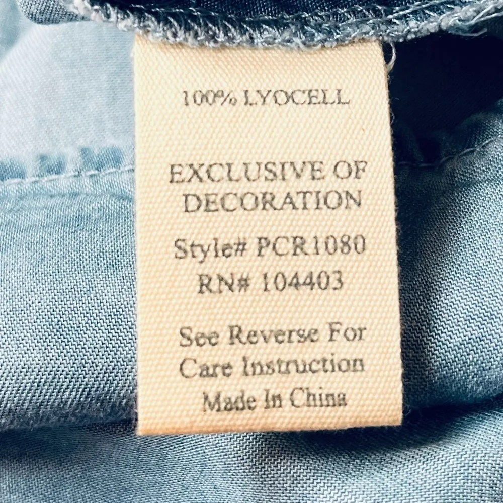 Perch by Blu Pepper Mini Shirt Dress with Belt Denim Blue Size 1XL - Image 5