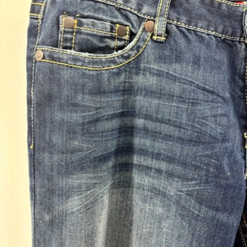 Buckle BKE Denim Jeans Kate Stretch Bootcut Whiskers 32x35.5 Medium Dark Wash - Image 7