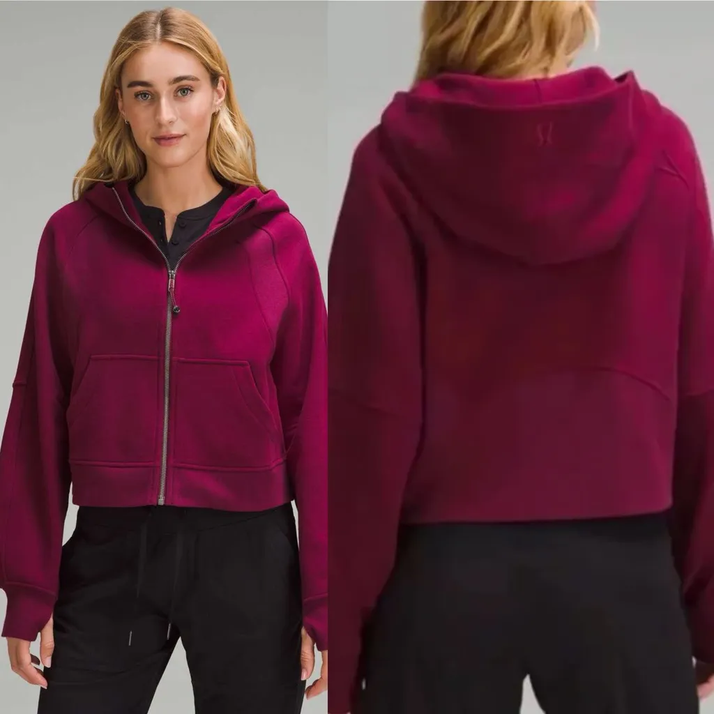 Lululemon Scuba Oversized Full-Zip Hoodie in Deep Luxe. Size XS - Image 2