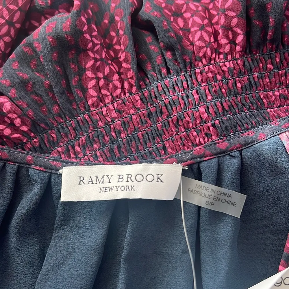 NEW Ramy Brook Jaylah Abstract Blouson Mini Dress in Boysenberry Size S $465 - Image 11