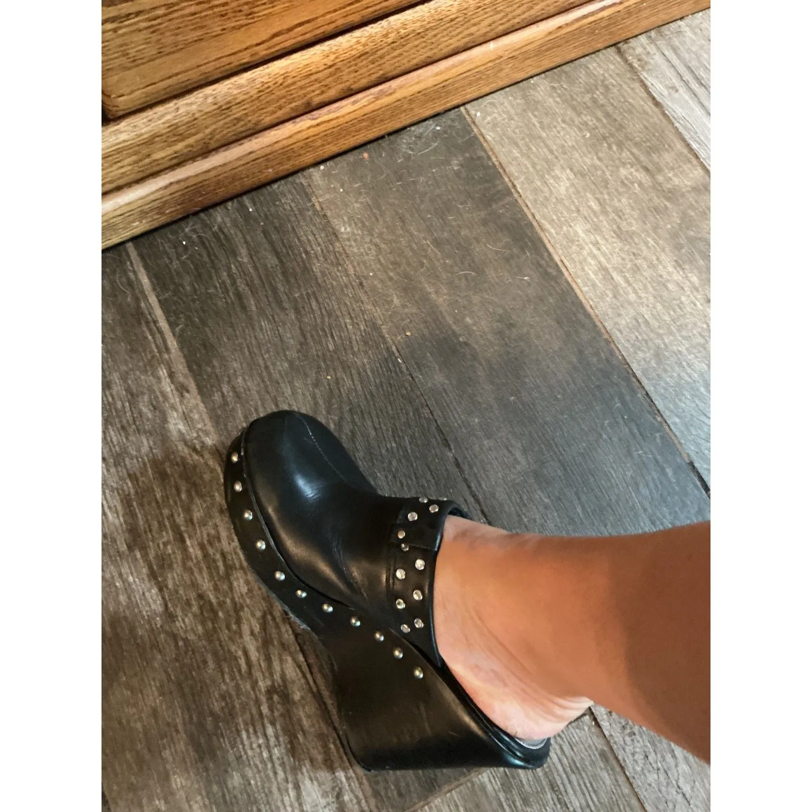 Harley Davidson Platform Clogs Sz 8 - Image 7