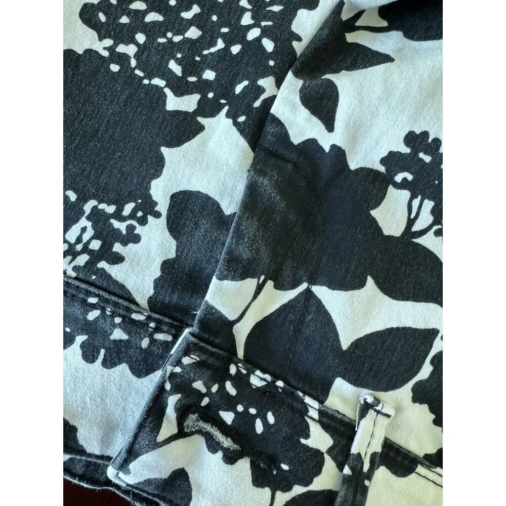 The Limited Women’s Size 6 Black White Floral Shorts Cotton Poly Spandex READ - Image 6